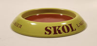 Skol Lager Beer Lime Green and Red 6" Metal Ash Tray