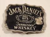 Jack Daniel's Old Time Old No. 7 Brand Tennessee Whiskey Black Enamel Pure Pewter Metal Belt Buckle