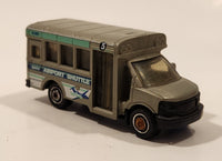 2016 Matchbox City GMC School Bus Airport Shuttle Grey Die Cast Toy Car Vehicle