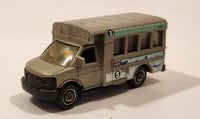 2016 Matchbox City GMC School Bus Airport Shuttle Grey Die Cast Toy Car Vehicle