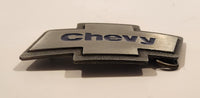 Chevy Bow Tie Blue Enamel Letters Metal Belt Buckle