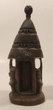 Bushcraft Trading South Africa Hut Building 8 1/2" Hand Carved Wood African Sculpture