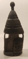 Bushcraft Trading South Africa Hut Building 8 1/2" Hand Carved Wood African Sculpture