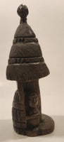 Bushcraft Trading South Africa Hut Building 8 1/2" Hand Carved Wood African Sculpture