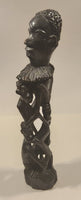 Malawi Tribal People 13" Hand Carved Wood African Sculpture