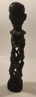 Malawi Tribal People 13" Hand Carved Wood African Sculpture