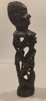 Malawi Tribal People 13" Hand Carved Wood African Sculpture