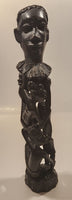 Malawi Tribal People 13" Hand Carved Wood African Sculpture