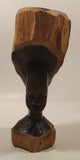 Bushcraft Trading South Africa Female Head Bust 10 3/4" Hand Carved Wood African Sculpture