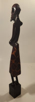 African Man with Hand On Chin Pondering 16" Hand Carved Wood Sculpture