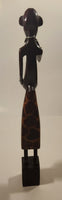 African Man with Hand On Chin Pondering 16" Hand Carved Wood Sculpture