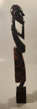 African Man with Hand On Chin Pondering 16" Hand Carved Wood Sculpture