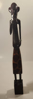 African Man with Hand On Chin Pondering 16" Hand Carved Wood Sculpture