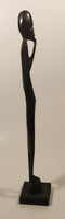 African Man with Hand On Chin Pondering 19 3/4" Hand Carved Wood Sculpture