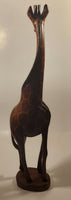 Hand Carved Wood Giraffe 24" African Animal Sculpture