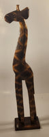 Hand Carved Wood Giraffe 23 1/2" African Animal Sculpture Made in Indonesia