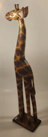 Hand Carved Wood Giraffe 23 1/2" African Animal Sculpture Made in Indonesia