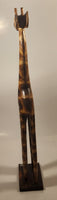 Hand Carved Wood Giraffe 23 1/2" African Animal Sculpture Made in Indonesia