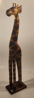 Hand Carved Wood Giraffe 23 1/2" African Animal Sculpture Made in Indonesia