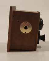 Vintage 1960s Crank Telephone Wood Ringer Box Pencil Sharpener