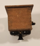 Vintage 1960s Crank Telephone Wood Ringer Box Pencil Sharpener