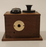 Vintage 1960s Crank Telephone Wood Ringer Box Pencil Sharpener