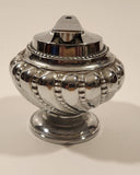 1950s Rare Version Ronson Round Crown Style Silver Plate Table Top Lighter