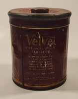 1920s Liggett & Meyers Tobacco Co. Velvet Pipe Cigarette Tobacco 6" Tall Metal Tin Can