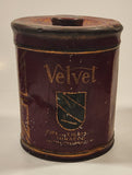 1920s Liggett & Meyers Tobacco Co. Velvet Pipe Cigarette Tobacco 6" Tall Metal Tin Can