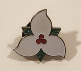 Ontario Canada Trillium Flower Enamel Metal Lapel Pin