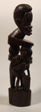 Malawi Tribal People 11" Hand Carved Wood African Sculpture