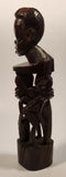 Malawi Tribal People 11" Hand Carved Wood African Sculpture