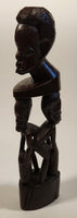 Malawi Tribal People 11" Hand Carved Wood African Sculpture