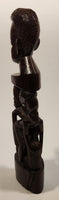 Malawi Tribal People 11" Hand Carved Wood African Sculpture