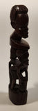 Malawi Tribal People 11" Hand Carved Wood African Sculpture