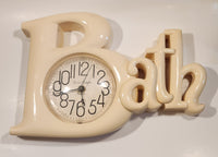 1983 Burwood Products Daniel Dakota Bath 3D Plastic Wall Clock #2654 Made in USA