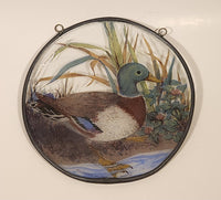 1985 Toronto Stained Glass Mallard Duck 6 1/2" Stained Glass Suncatcher Window Hanging