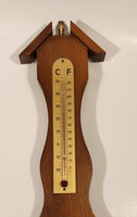 Vintage Fisher Wooden Barometer Weather Station