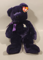 1998 Ty Beanie Buddy Princess Diana Purple Bear 14" Stuffed Plush Toy with Tag