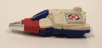 1985 McDonald's Tomy Japan Gobot Commandrons Velocitor Red Blue White Transformer Toy Vehicle