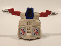 1985 McDonald's Tomy Japan Gobot Commandrons Velocitor Red Blue White Transformer Toy Vehicle