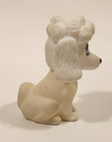 White Poodle Dog 3 1/2" Rubber Toy Figure