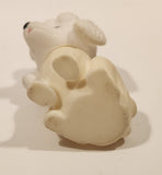 White Poodle Dog 3 1/2" Rubber Toy Figure