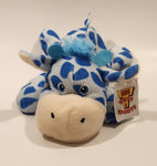 Caravan Softoys Big T Toys & Sports Blue Spotted Cow 10" Stuffed Plush Toy with Tag