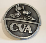 Vintage 1978 CVA Connecticut Valley Arms Mountain Rifle Pewter Finish Belt Buckle