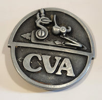 Vintage 1978 CVA Connecticut Valley Arms Mountain Rifle Pewter Finish Belt Buckle