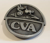 Vintage 1978 CVA Connecticut Valley Arms Mountain Rifle Pewter Finish Belt Buckle