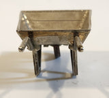Vintage Miniature Dollhouse Sized 3 3/8" Long Brass Wheelbarrow