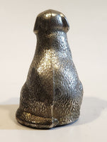 Vintage St. Bernard Dog Shaped Metal Hand Bell
