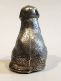 Vintage St. Bernard Dog Shaped Metal Hand Bell
